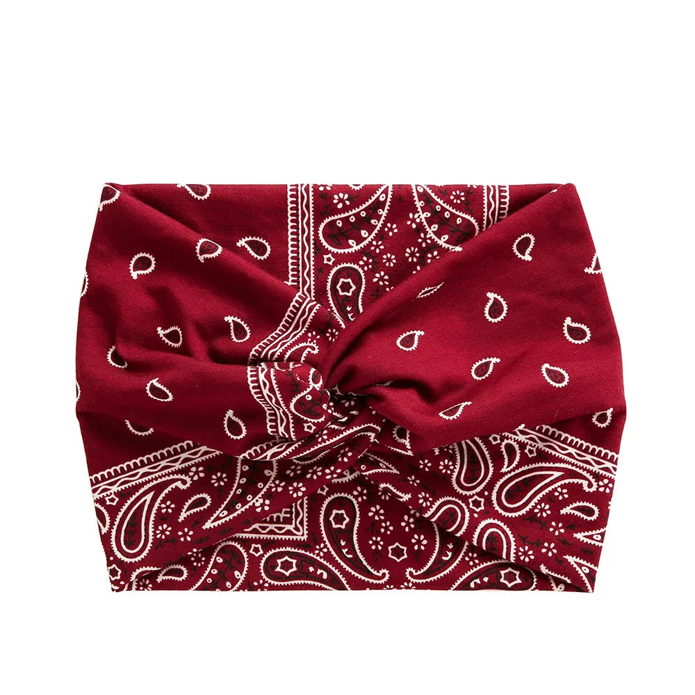 The Red Paisley Headband Pineapple